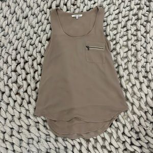 Brown zip up tank